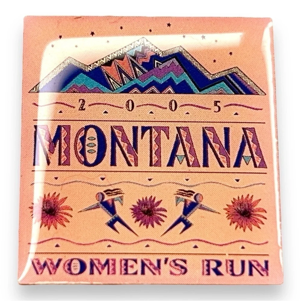 MONTANA 2005 WOMEN’S RUN LAPEL PIN PINK WESTERN